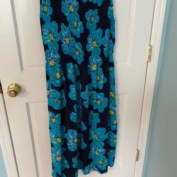 Croft & Barrow Blue Maxi Sundress Sleeveless Scoop Neck - Picture 3 of 5